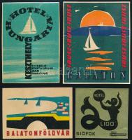 10 db balatoni hotel- és bőröndcímke (Hotel Lido, stb.)