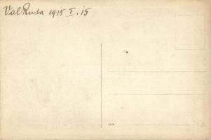 1915 Ruda-völgye, Val Ruda (Galicia); katonák gépfegyverrel a lövészárokban télen, januárban / WWI K...