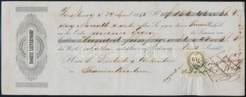 1850-1868 3 korai váltó okirati illetékbélyegekkel / 3 bills with fiscal stamps