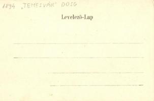 Temesvár farkerekes gőzös a Béga-csatornában a nagybecskereki DGT Ügynökség előtt. Felvette és kiadj...