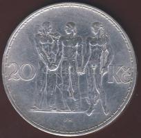 Csehszlovákia 1934. 20K Ag T:1/2