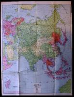 cca 1940 nagyméretű Ázsia térkép 60x80cm