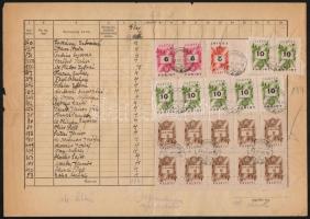 1951 Gabonalap 184Ft illetékbélyeggel / document wit 184Ft fiscal stamps