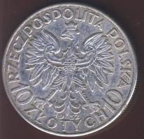 Lengyelország 1932. 10Zl Ag T:2+