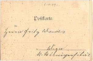 1899 Zwischen-Act Gigerln / Dandy men at the theatre. Art Nouveau art postcard litho (gluemark)