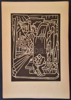 Farkasházy Miklós (1895-1964): 20 lino mappa. Linómetszet, papír,  jelzett, 35×26 cm (20×), összesen...