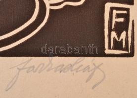 Farkasházy Miklós (1895-1964): 20 lino mappa. Linómetszet, papír,  jelzett, 35×26 cm (20×), összesen...