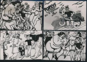 15 db erotikus fotó, 9×12 cm + Popeye erotikus kalandjai fotólapok (13 db)