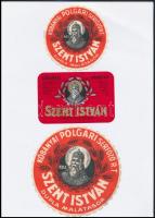 1930 Kőbányai Polgári Serfőzde - Szent István Malátasör, 3 db címke