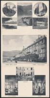cca 1910 A Grand Hotel Volta, Comóban. Háromrészes képes ismertető. szép állapotban. / cca 1910 Como...