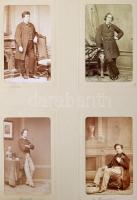 Szerdahelyi Kálmán (1829-1872) a Nemzeti Színház színészének fényképalbuma, Halála után felesége Pir...