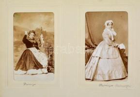 Szerdahelyi Kálmán (1829-1872) a Nemzeti Színház színészének fényképalbuma, Halála után felesége Pir...