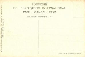 1906 Milano, Milan; Ricordo Inaugurazione Ufficiale Ed. Esposizione Internazionale / International E...