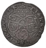 Erdélyi Fejedelemség 1673S-V Kettősgaras Ag "Apafi Mihály" (2,9g) T:2- karc / Principality...