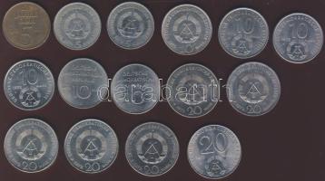 NDK 1969-72. 5M (3x), 1972-74. 10M (6x), 1971-73. 20M (6x) T:1,2 Összesen 15db!