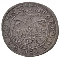 Erdélyi Fejedelemség 1675MOC-NE Kettősgaras Ag "Apafi Mihály" (2,97g) T:2,2- / Principalit...