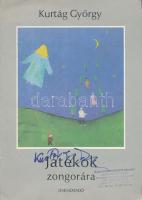 Kurtág György (1926-) aláírása a Játékok zongorára című kotta borítóján