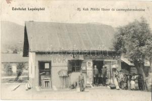 Lupény, Lupeni; Ifj. Kuk Miklós fűszer és csemegekereskedése / shop (r)