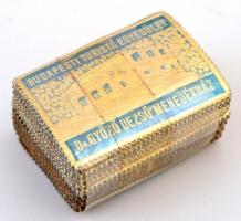 1938 Budapesti Turista Egyesület Dr. György Dezső menedékház 100 db kék-arany dombornyomásos levélzáró / 100 gold label