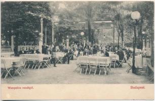 Budapest - 2 db RÉGI képeslap, Wampetics vendéglő, Spolarich kávéház / 2 pre-1945 postcards, restaur...