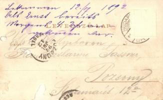 1892 (Vorläufer!) Budapest, Margit fürdő, Gellérthegy. Karlmann & Franke. Wien. floral, litho (R...