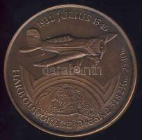 1991. "60 éves a magyar óceánrepülés - Endresz Gy.-Magyar S." Br emlékplakett T:1