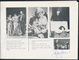 Slawomir Mrozek és Pogány György aláírása színházi prospektusban