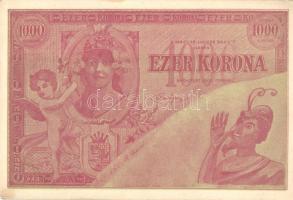 Magyar Lucifer Banktól Ezer Korona, Krampusz / New Year greeting card, Hungarian bank note, Krampus