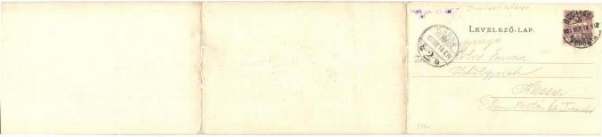 Budapest XII. Zugliget, három lapos panorámalap. Divald Károly 671. / three-tiled panoramacard