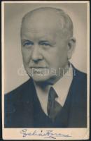 Lehár Ferenc (1870-1948) zeneszerző aláírt fotója / Autograph signed photo