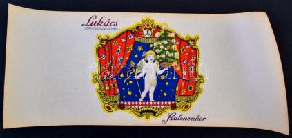 cca 1910-1920 Lukács Csokoládégyár szaloncukor papír szép állapotban, 47x19 cm
