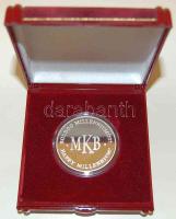 2000. "MKB-Millenium" Ag emlékérem T:PP Eredeti díszdobozban!