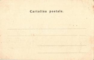 Gorizia, Görz; Piazza Grande / square view with shops (worn corner)