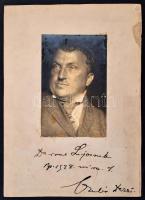 Szabó Dezső (1879-1945) író fényképe Darvas Lajos építésznek szóló dedikálással kartonon 18x26 cm