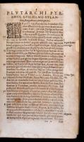 Plutarchus: Chaeronensis, Summi Philosophi Et Historici Vitae Parallelae, Seu Comparatae, Guilelmi X...