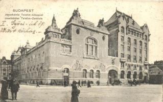Budapest VIII. Mária Terézia tér, Józsefvárosi Telefonközpont, Schunda V. József hangszergyár reklámja (EK)