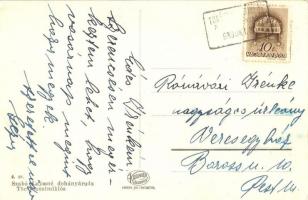 Törökszentmiklós, vasútállomás gőzmozdonnyal. Szabó Lajosné kiadása