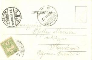 Szombathely, utcakép a zsinagógával