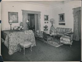 Seidner Zoltán(1896-1960): Szobabelsők, 4 db pecséttel jelzett fotó, sérülésekkel, 18x24 cm