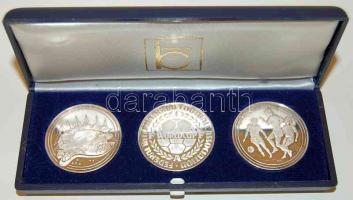 Németország 1974. "Labdarúgó VB" 3klf Ag emlékérem T:PP Eredeti díszdobozban!