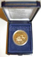 1996. "Honfoglalás" aranyozott Ag emlékérem T:PP Eredeti díszdobozban, tanúsítvánnyal, csak 5000db!