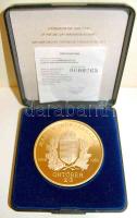1989. "1956. okt. 23." aranyozott emlékérem T:PP Eredeti díszdobozban, tanúsítvánnyal!