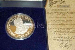 Németország "Goethe-Faust" modern Ag emlékérem T:PP Eredeti díszdobozban, tanúsítvánnyal!