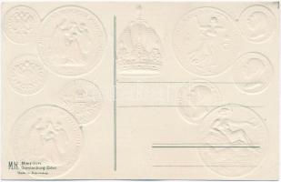 Österreich-Ungarn. Jubiläums-Münzen / Austro-Hungarian Jubilee set of coins with crone, golden and s...