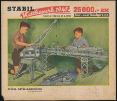 1940-1941 Walther's Metall-Baukasten - Stabil építőjáték katalógus és reklámlap