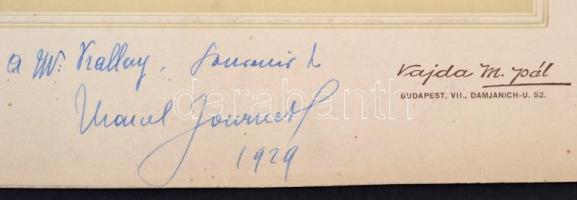 Marcel Journet (1868-1933) francia operaénekes dedikált fotója kartonlapon / Autograph dedicated pho...