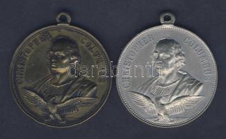 USA 1893. "Kolombus-Chicago-Világkiállítás" érempár Br + Zu T:2,3- kis ph.