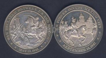 USA "Bicentennial-Mexikói háború" 2klf Ag emlékérem 2x 38,9g T:PP RR!!