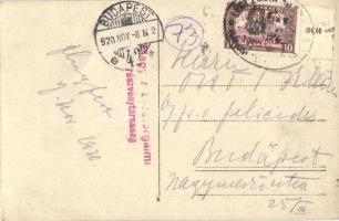 1920 Budapest, Margit híd és Margitsziget látképe Pesttel és Budával, Magyar Aeroforgalmi Rt. légife...