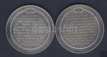 USA "Bicentennial-Mexikói háború" 2klf Ag emlékérem 2x 38,9g T:PP RR!!